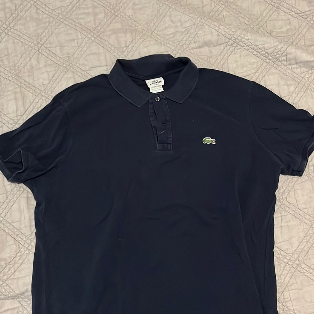 Large Navy Blue Lacoste Slim Fit polo shirt